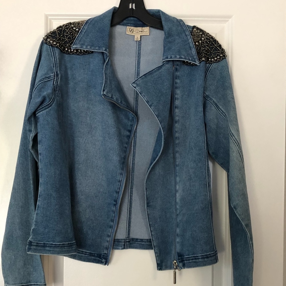 Great condition denim embroidered jacket